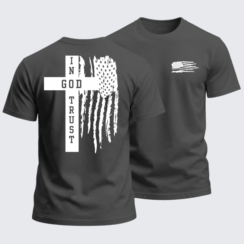 Heavyweight Cotton Tee - In God We Trust Christian