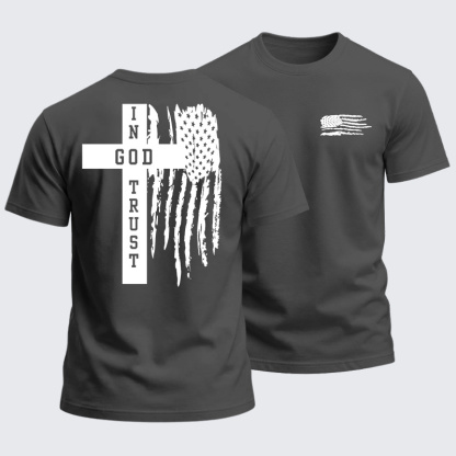 Heavyweight Cotton Tee - In God We Trust Christian