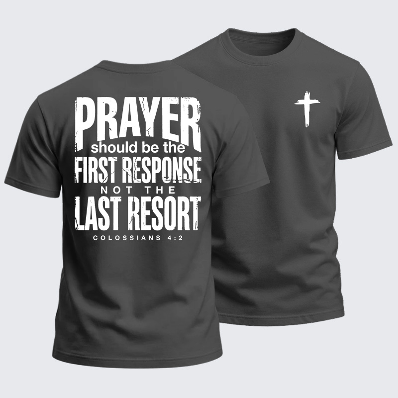 Heavyweight Cotton Tee - Prayer First Response