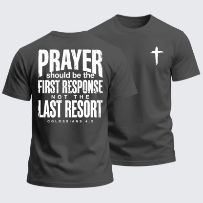 Heavyweight Cotton Tee - Prayer First Response