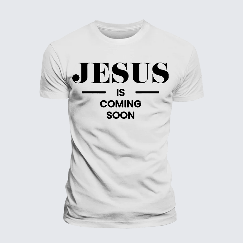 Jesus Is Coming Soon Jesus God Christian Premium Mercerized Cotton Tee