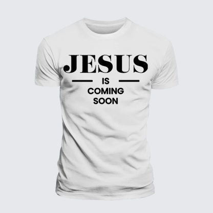 Jesus Is Coming Soon Jesus God Christian Premium Mercerized Cotton Tee
