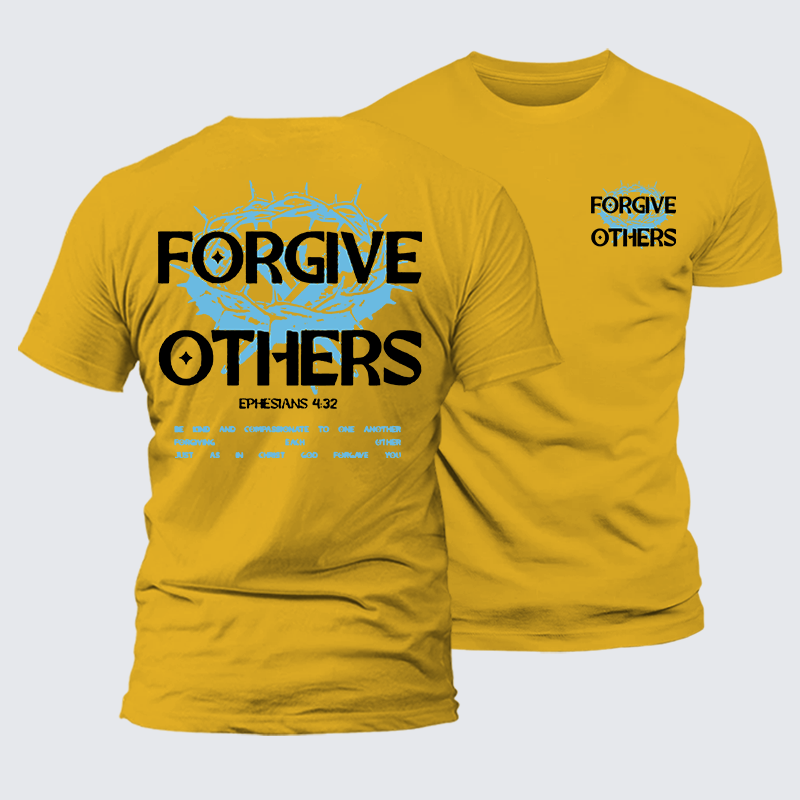 Forgive Others Jesus God Christian Premium Mercerized Cotton Tee