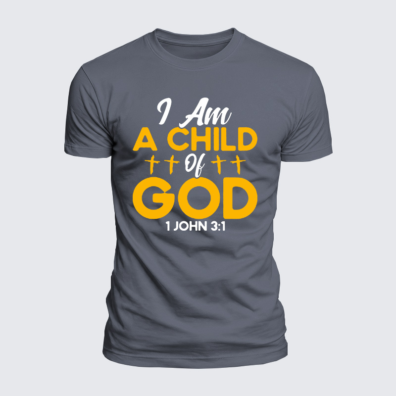 Man Of God Husband Dad Jesus God Christian Cotton T-Shirt