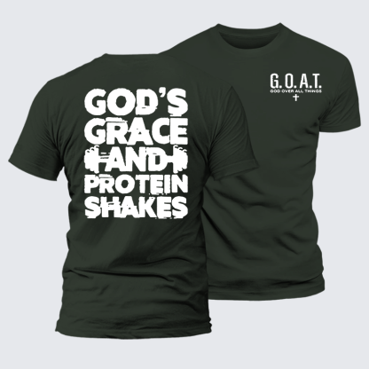 Gym Faith Jesus God Christian Premium Mercerized Cotton Tee
