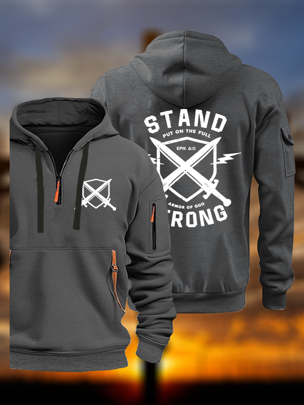 Stand Strong Jesus God Christian Zipper Hoodies