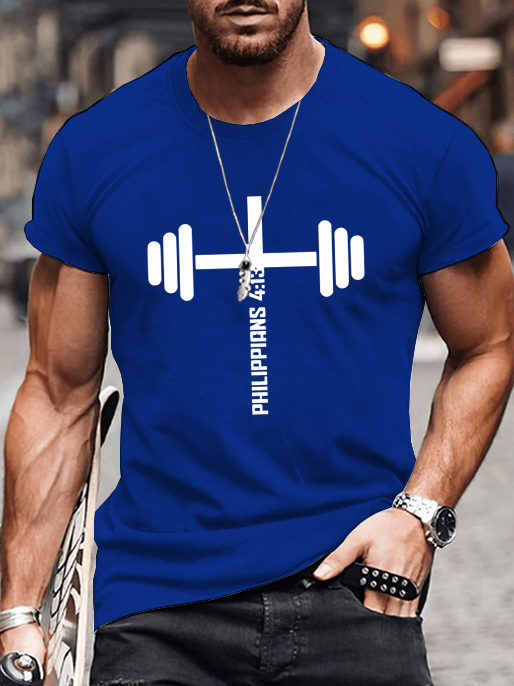 Christian Fitness Philippians 4:13 Casual T-Shirt