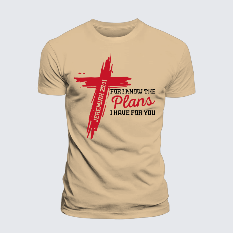 I Know The Plans I Have For You Jesus God Christian Premium Mercerized Cotton Tee