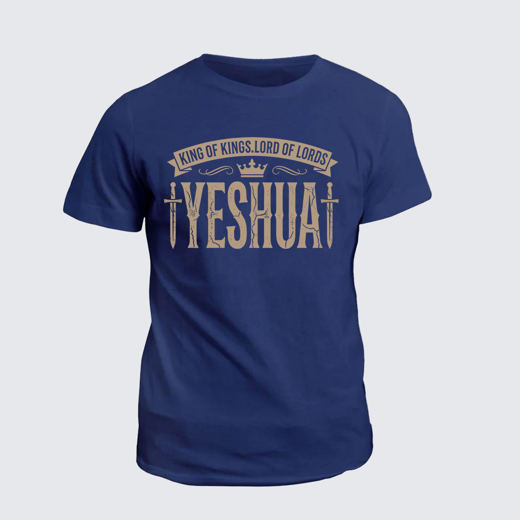 Yeshua King Of Kings Lord Of Lords Jesus God Christian Cotton T-Shirt