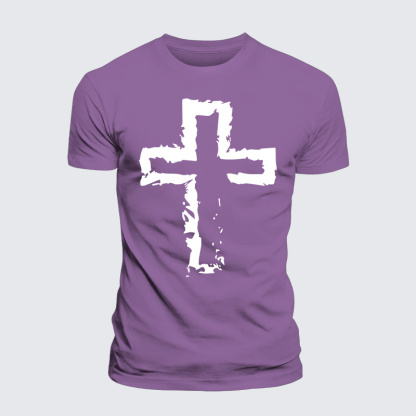 Cross Religious Jesus God Christian Premium Mercerized Cotton Tee