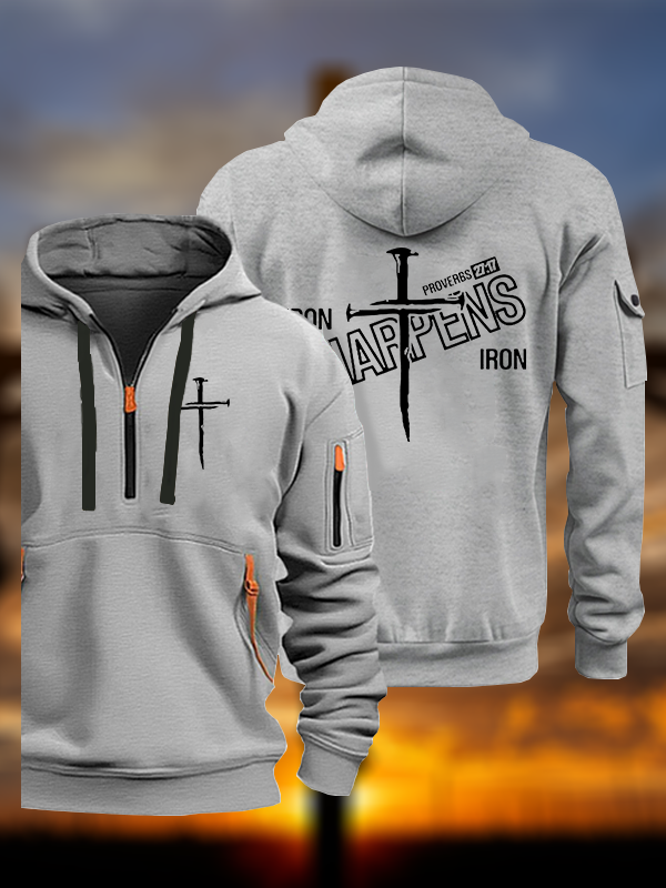 Iron Sharpens Jesus God Christian Zipper Hoodies