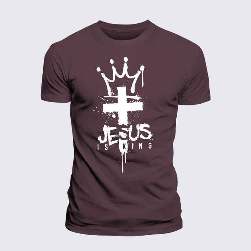 Jesus Is King Jesus God Christian Premium Mercerized Cotton Tee