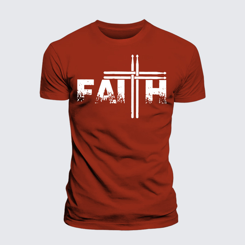 Man Of God Husband Dad Jesus God Christian Cotton T-Shirt