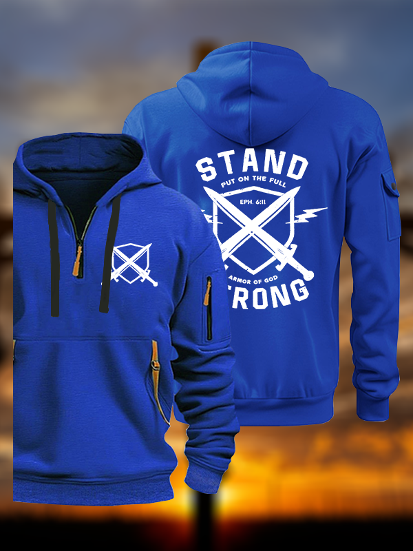 Stand Strong Jesus God Christian Zipper Hoodies