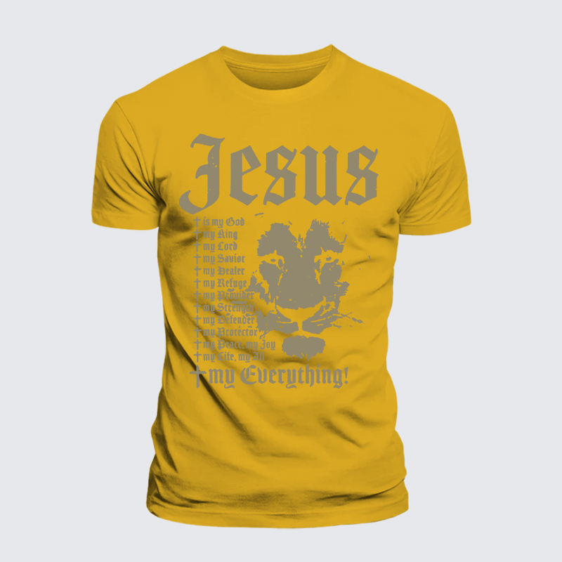 Jesus Is My God King Lord Jesus God Christian Premium Mercerized Cotton Tee