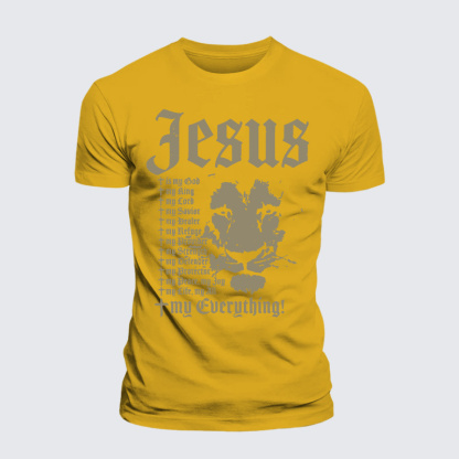 Jesus Is My God King Lord Jesus God Christian Premium Mercerized Cotton Tee