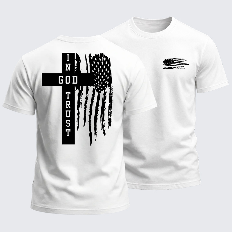 Heavyweight Cotton Tee - In God We Trust Christian