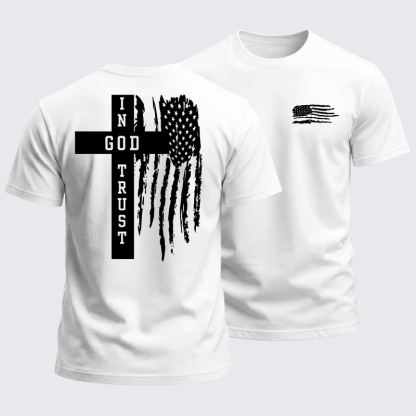 Heavyweight Cotton Tee - In God We Trust Christian