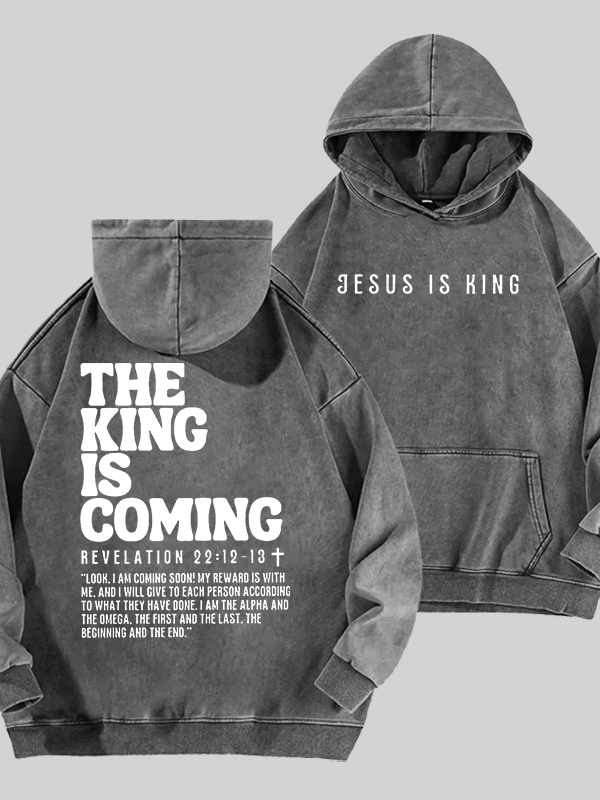 Jesus Is King Jesus God Christian Washed Hoodie