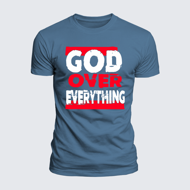 God Over Everything Jesus God Christian  – Luxe Mercerized Interlock Cotton Tee