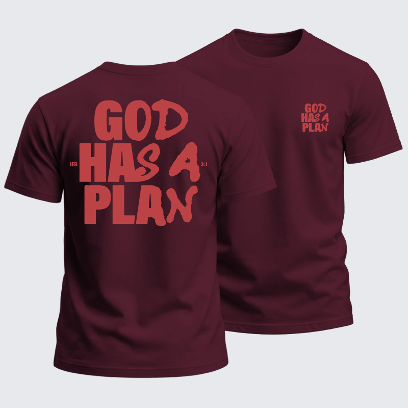 Heavyweight Cotton Tee - God Has A Plan