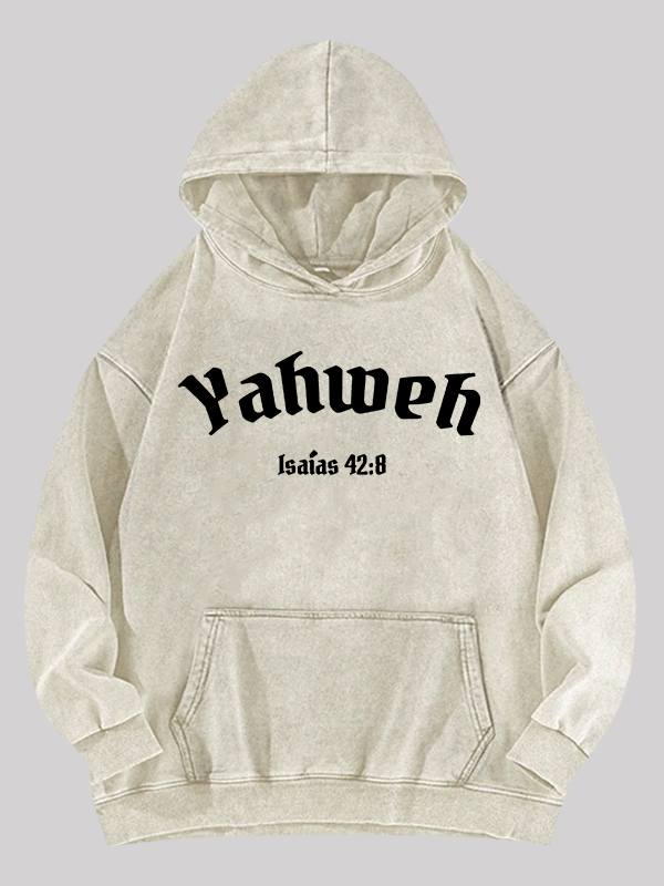 Yahweh Jesus God Christian Washed Hoodie