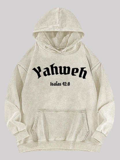 Yahweh Jesus God Christian Washed Hoodie