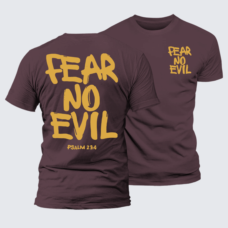 Fear No Evil Jesus God Christian Premium Mercerized Cotton Tee