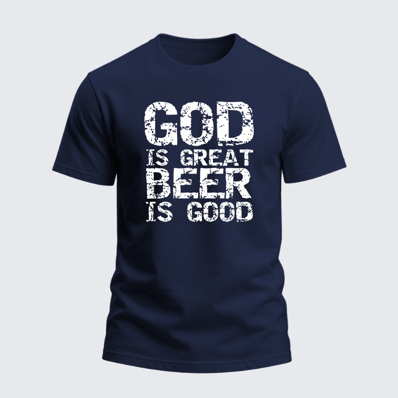 Heavyweight Cotton Tee - God is Great Beer is Good