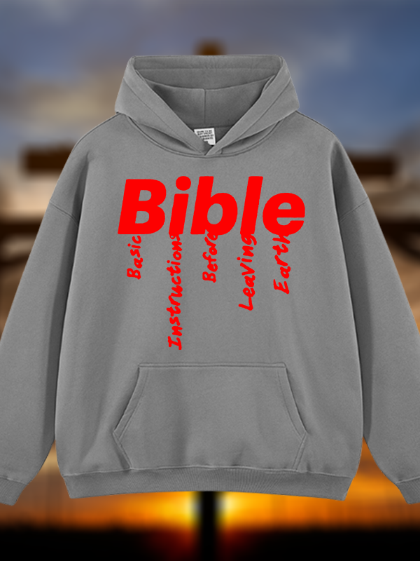 Bible Jesus God Christian Plush Fleece-Lined Hoodie