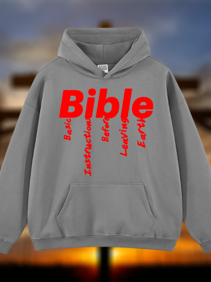 Bible Jesus God Christian Plush Fleece-Lined Hoodie