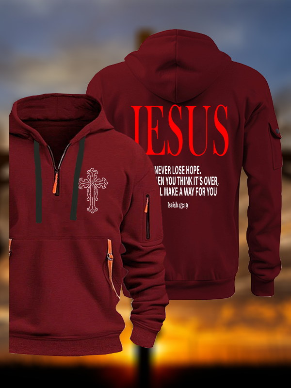 Jesus Never Lose Hope Jesus God Christian Zipper Hoodies