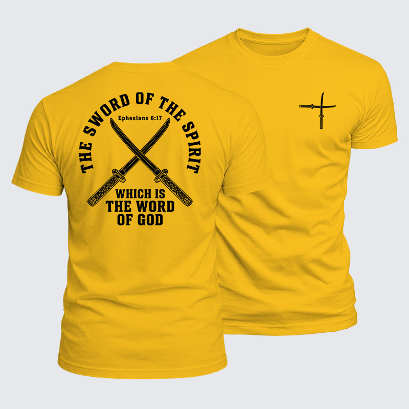 The Sword Of The Spirit Jesus God Christian  – Luxe Mercerized Interlock Cotton Tee