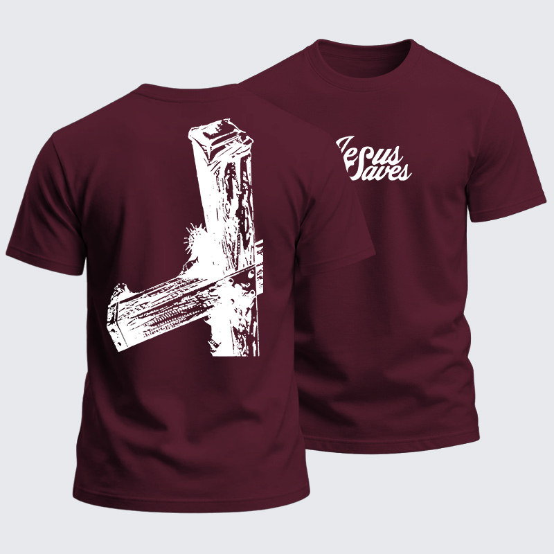 Heavyweight Cotton Tee - Jesus Saves