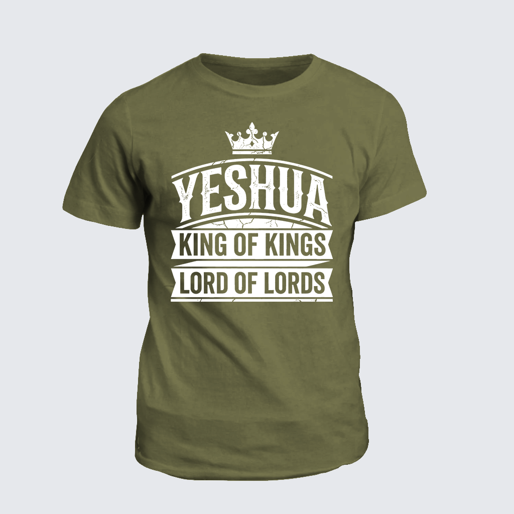 Yeshua King Of Kings Lord Of Lords Jesus God Christian Cotton T-Shirt