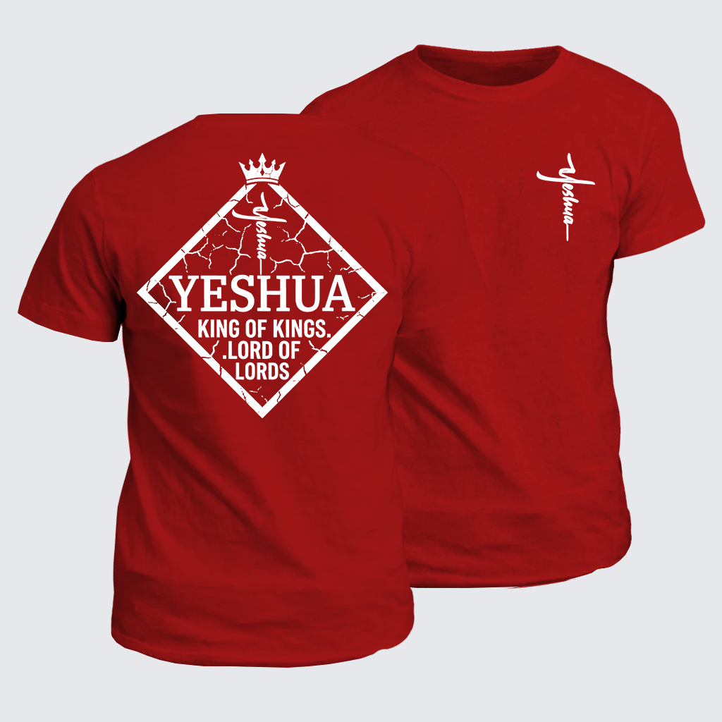 Yeshua King Of Kings Lord Of Lords Jesus God Christian Cotton T-Shirt