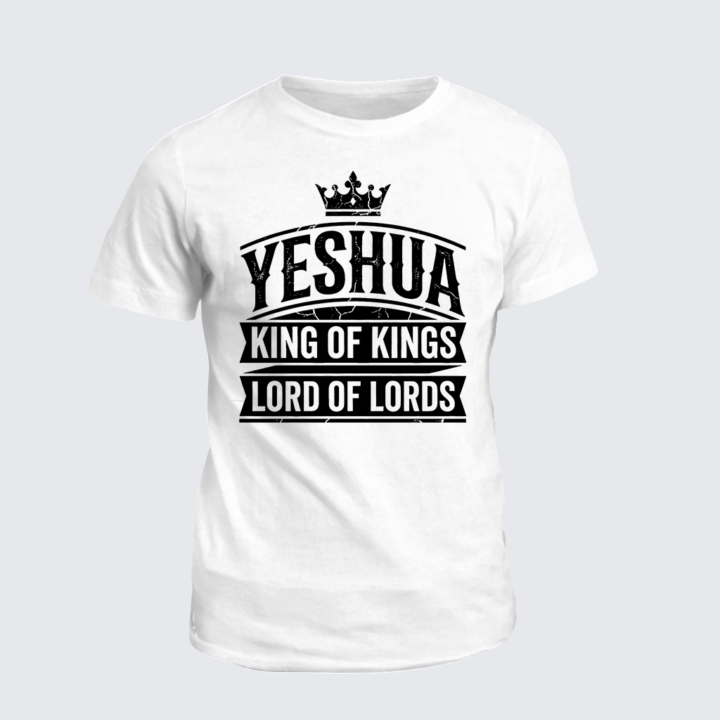 Yeshua King Of Kings Lord Of Lords Jesus God Christian Cotton T-Shirt