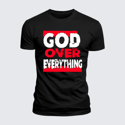 God Over Everything Jesus God Christian  – Luxe Mercerized Interlock Cotton Tee