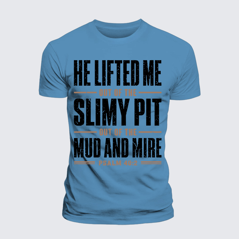 Lifted By Grace Jesus God Christian Premium Mercerized Cotton Tee