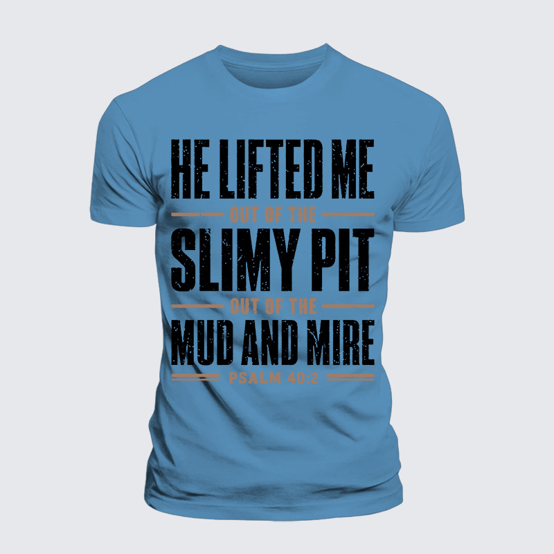 Lifted By Grace Jesus God Christian Premium Mercerized Cotton Tee