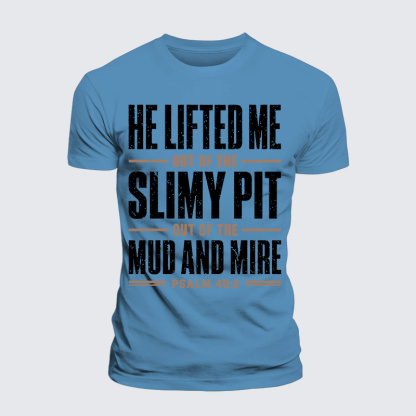 Lifted By Grace Jesus God Christian Premium Mercerized Cotton Tee