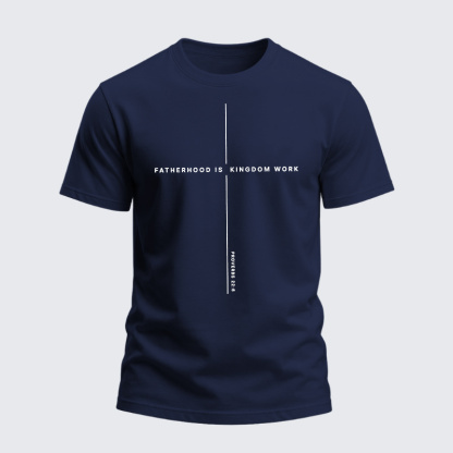 Heavyweight Cotton Tee - Fatherhood is Kingdom Work