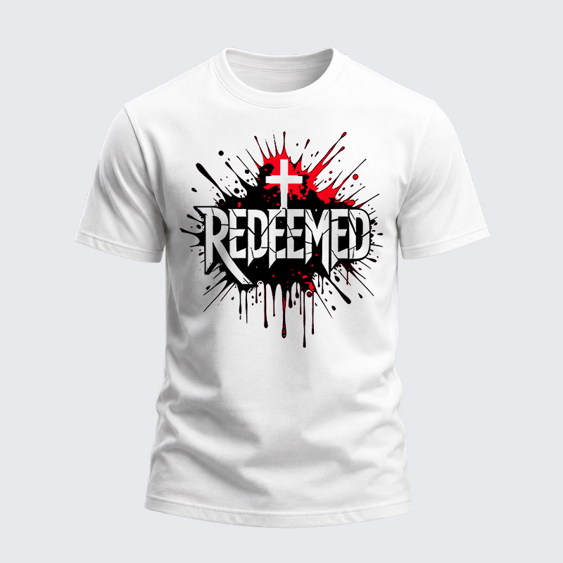 Heavyweight Cotton Tee - Redeemed Cross