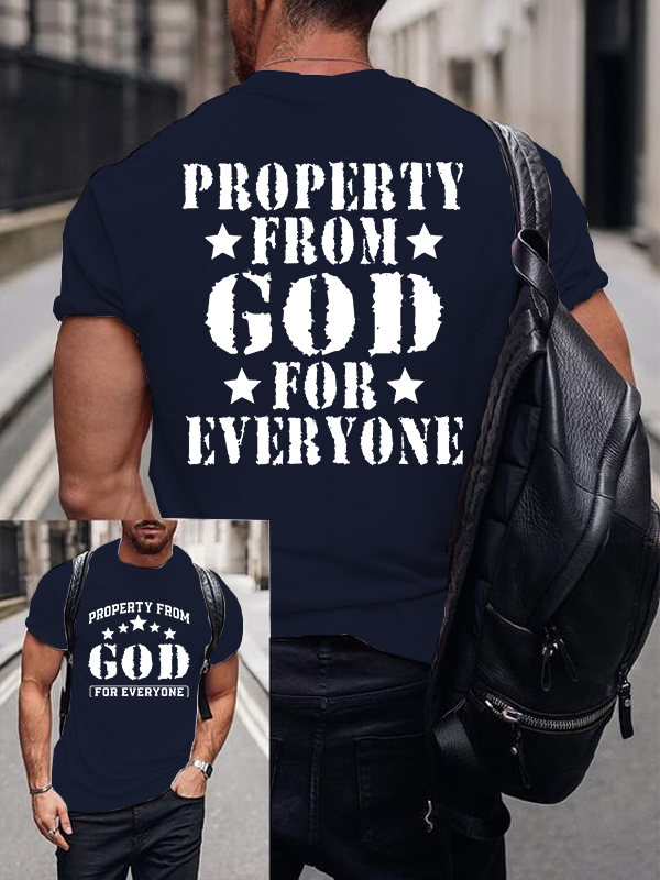 Prorerty From God For Everyone Jesus God Christian Cotton T-Shirt