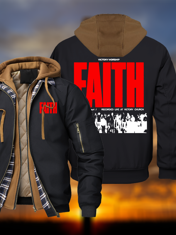 Faith Warm Hooded Bomber Jacket