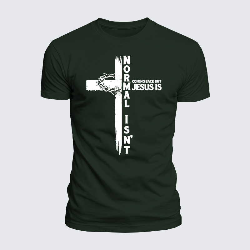 Normal Isn't Jesus God Christian  – Luxe Mercerized Interlock Cotton Tee
