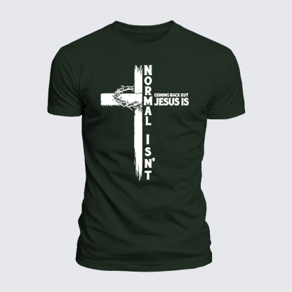 Normal Isn't Jesus God Christian  – Luxe Mercerized Interlock Cotton Tee