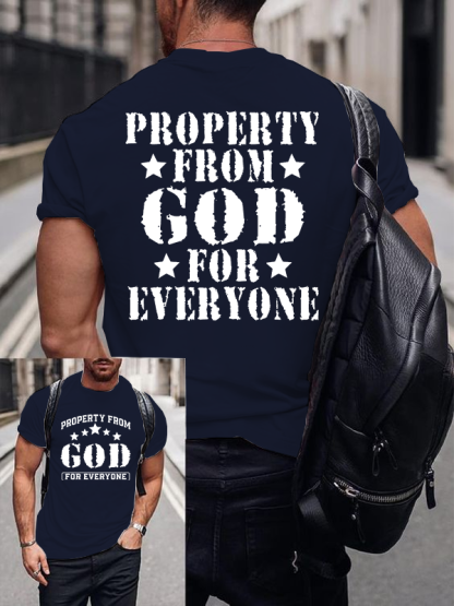 Prorerty From God For Everyone Jesus God Christian Cotton T-Shirt