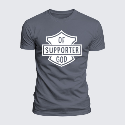 Of Support God Jesus God Christian  – Luxe Mercerized Interlock Cotton Tee