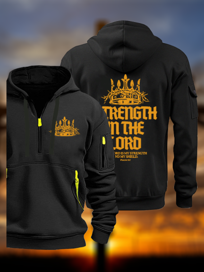Strength In The Lord Jesus God Christian Zipper Hoodies